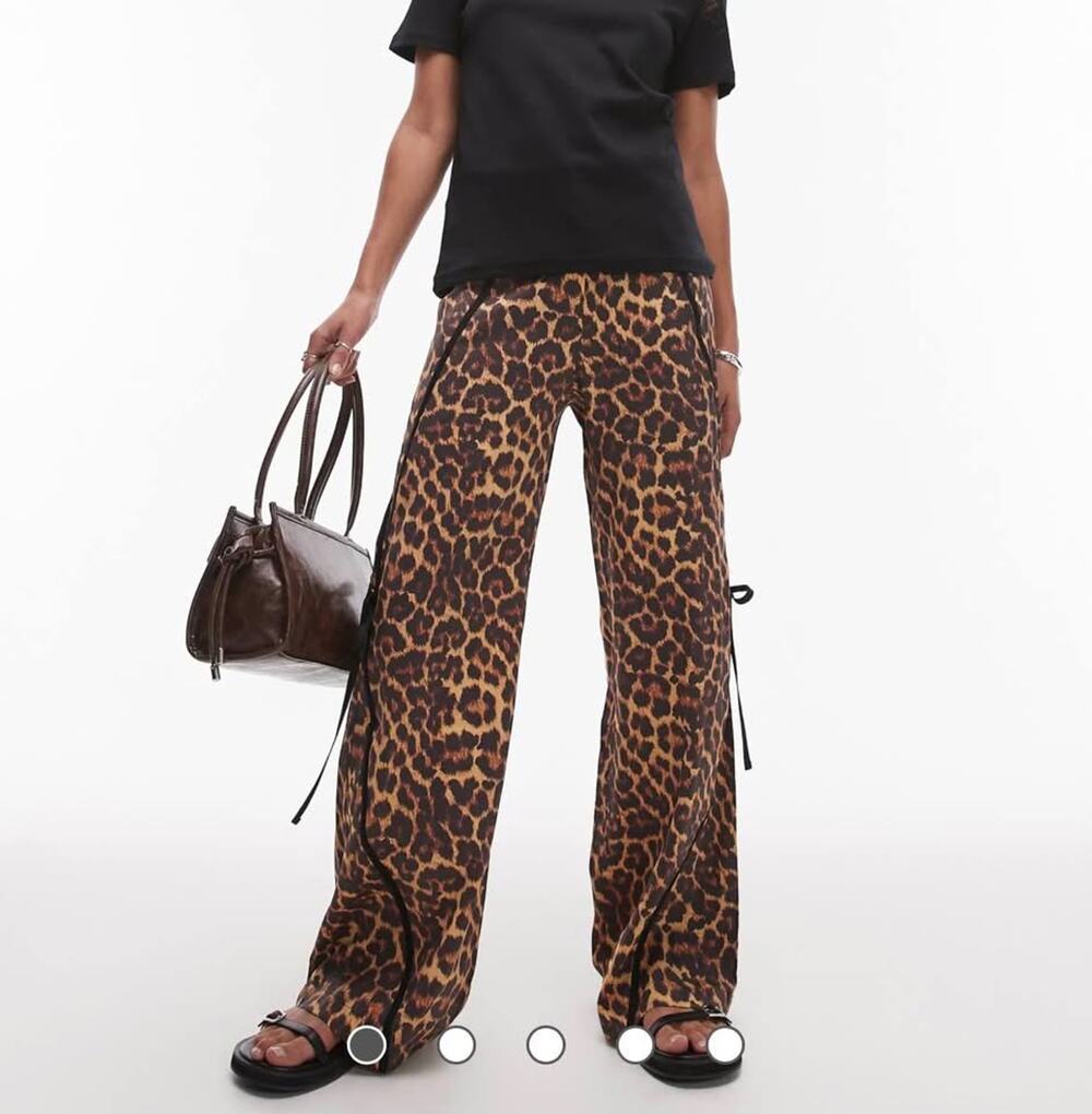 Laagam Leopard Print Wide Leg Pants